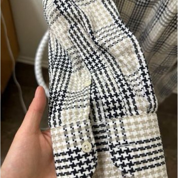 Zara Man Limited Edition Plaid Long Sleeve Button Up with Collared Neck Size M - Picture 3 of 4